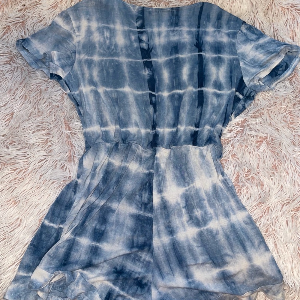Blue Tie Dye Romper - Picture 4 of 5